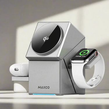 MAXCO™ Qi2 3-in-1 Wireless Charger with Auto-Rotating